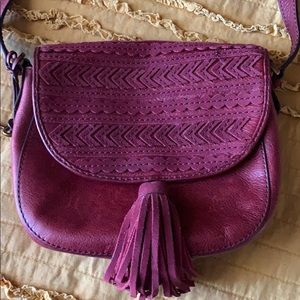 Fossil red leather crossbody